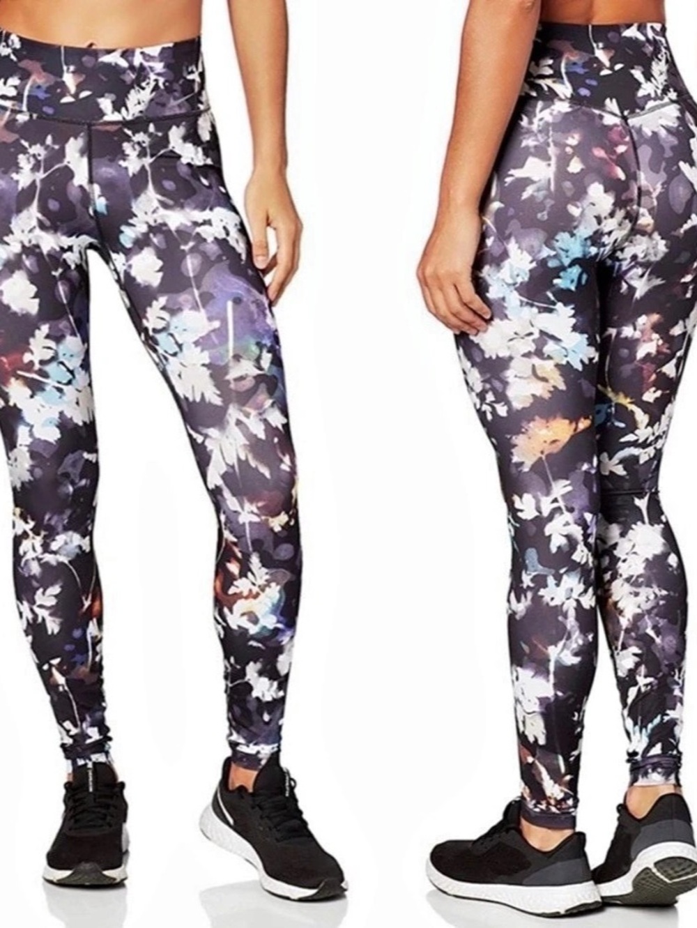 Nike floral Athletic Leggings in Black & Multicolor
